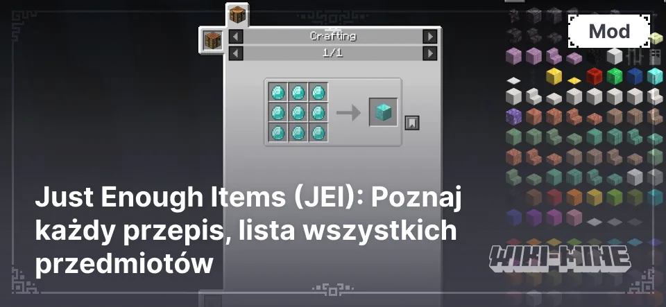 Just Enough Items (JEI) w Minecraft: Poznaj każdy przepis, lista wszystkich przedmiotów