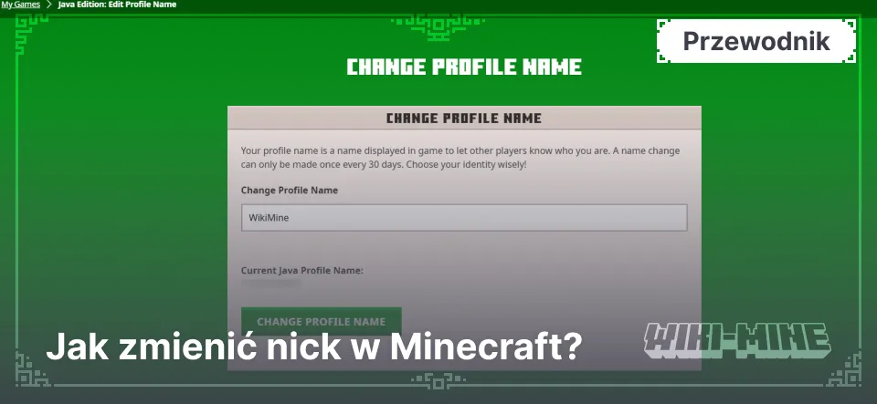 Jak zmienić nick w Minecraft?