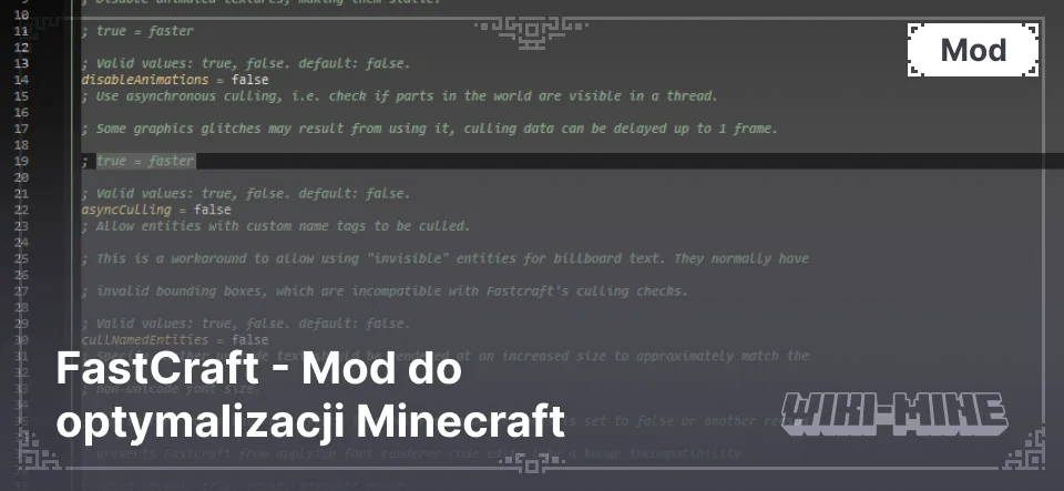 FastCraft — Mod do optymalizacji Minecraft (1.7.10)