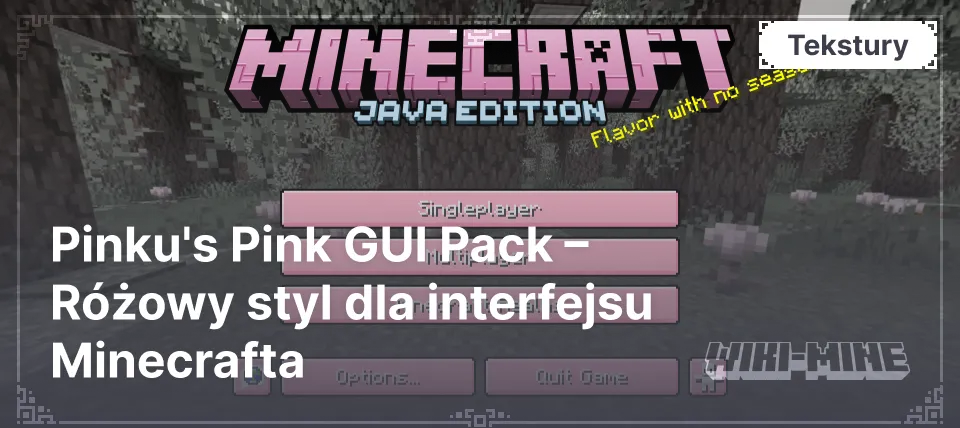 Pinku's Pink GUI Pack – Różowy styl dla interfejsu Minecrafta