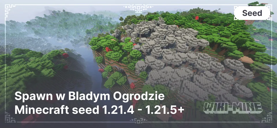 Spawn w Bladym Ogrodzie Minecraft seed 1.21.4 - 1.21.5+