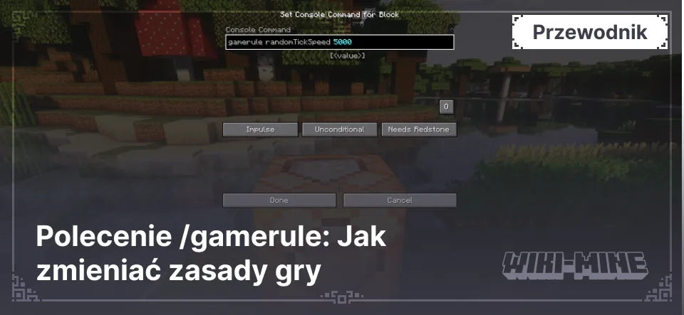 Polecenie /gamerule: Jak zmieniać zasady gry